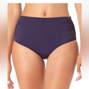 NWT Anne Cole Convertible High Waist Shirred Swim Bottom
